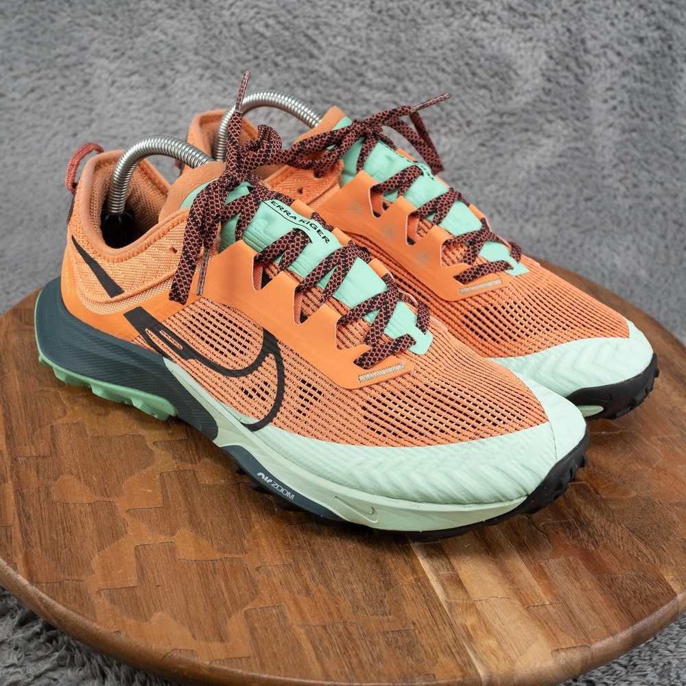 Nike Terra Kiger 8 Trail Running Shoes Men's US 8.5 Orange Mint Green DH0649-801